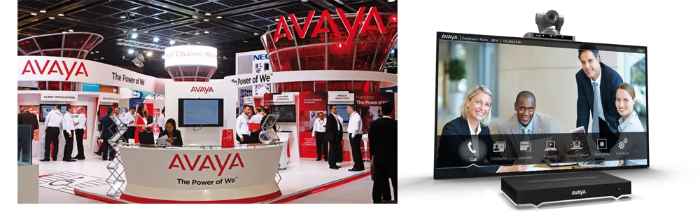 Avaya exhibition stand and video-conferencing equipment from the original website