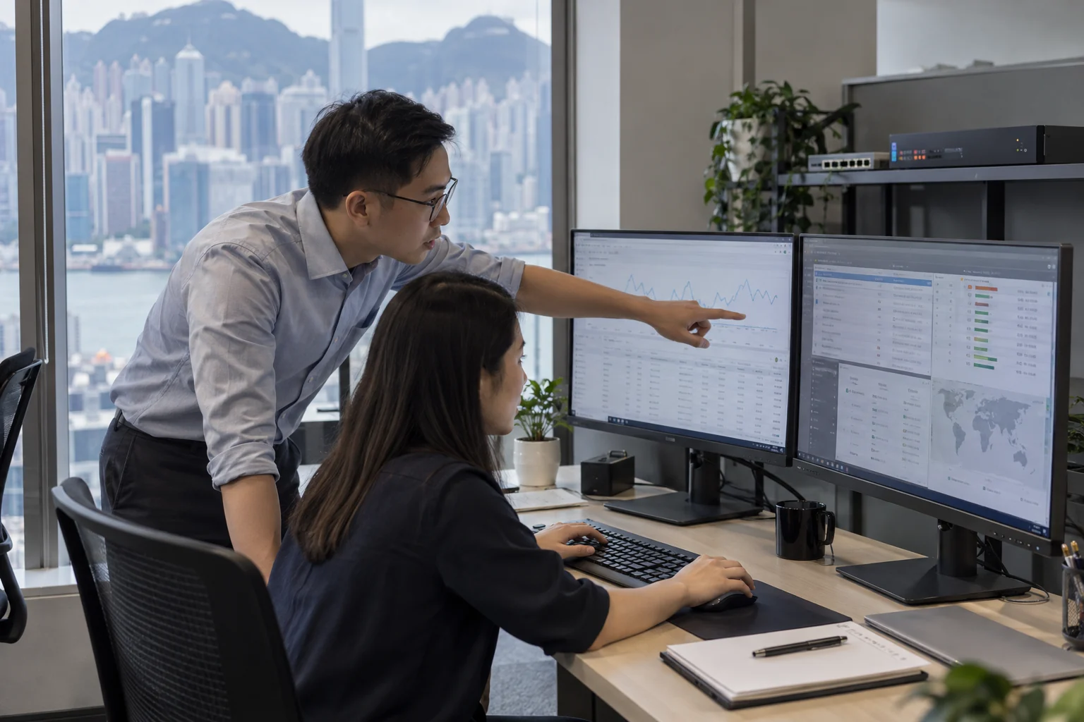 香港企業網絡安全監察與分析服務情境示意